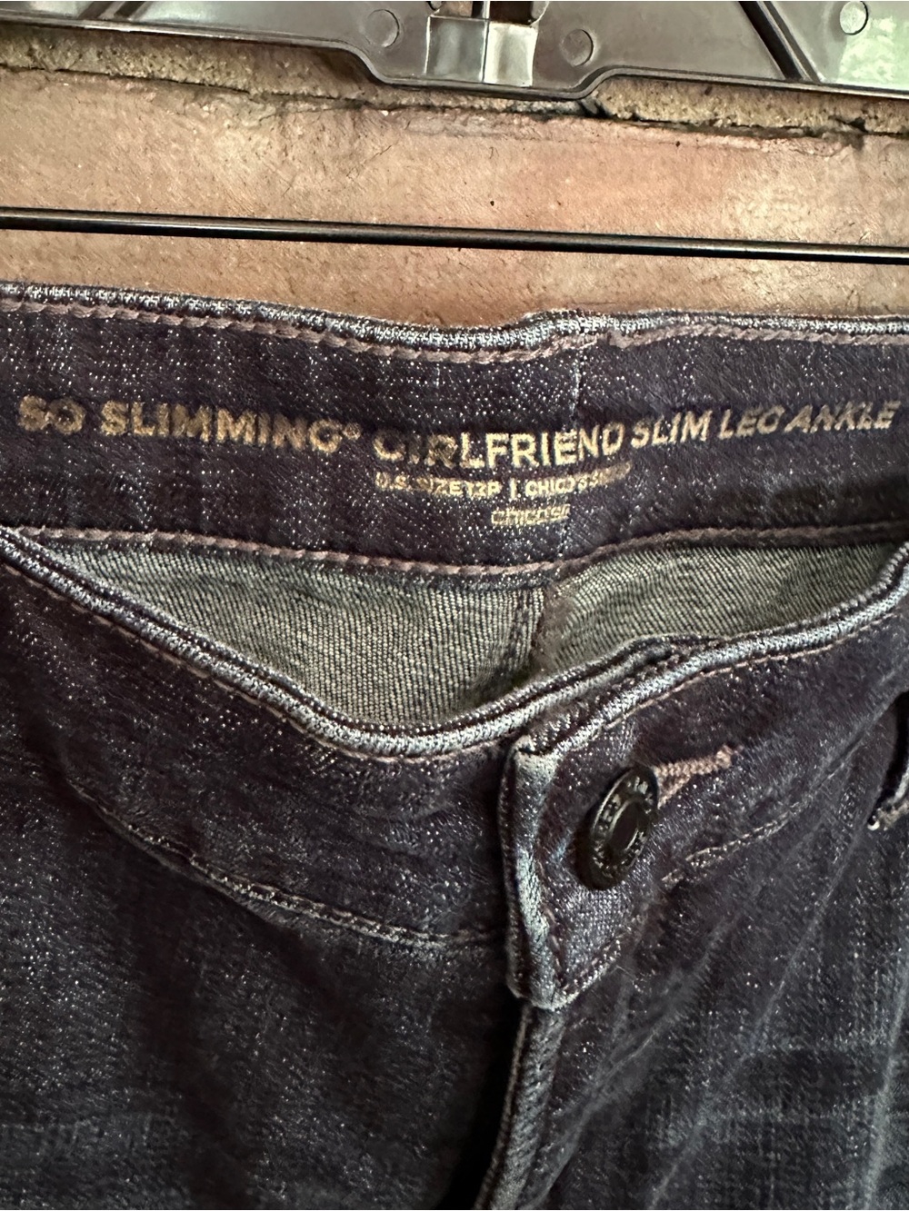 Chicos So Slimming Girlfriend Ankle Jeans Beads Sz 2P (34 X 25) 11” high rise - Picture 4 of 6